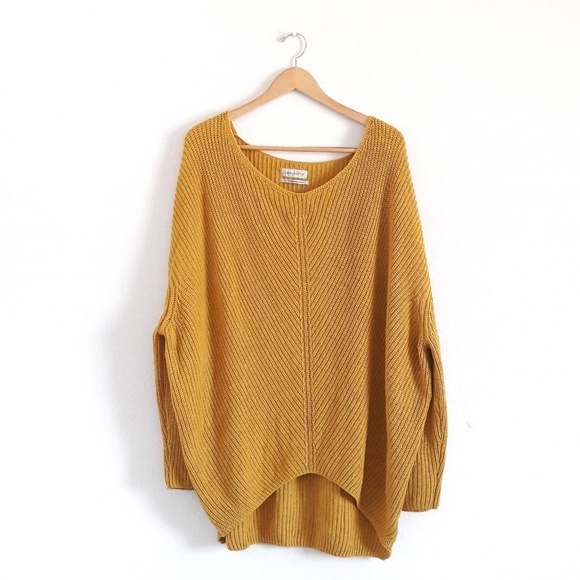 Urban Outfitters Sweaters - UO Oversized Mustard Yellow Dolman Sleeve Sweater